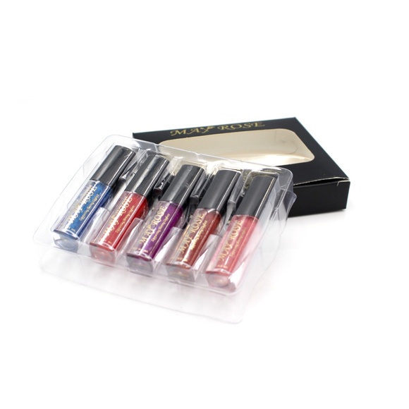 Gift Set 5 mini Glittering long lasting lip sticks - Picture 5 of 6